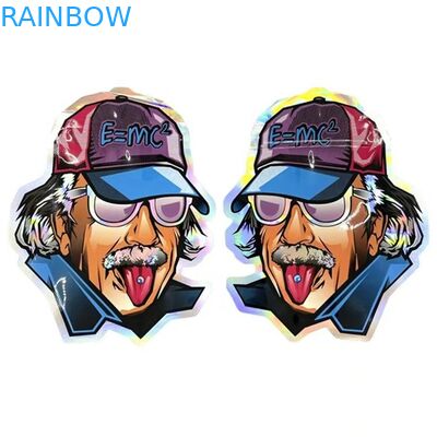 냄새 증명 마일라 에더블스 플라스틱 백 꽃 씨 홀로그래프 라운드 형상 봉지 3.5G