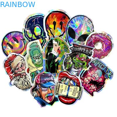 원 불규칙한 재밀봉할 수 있는 다이는 캔디 팁 맞춘 모양 마일라 가방 3.5G 7G를 줄였습니다