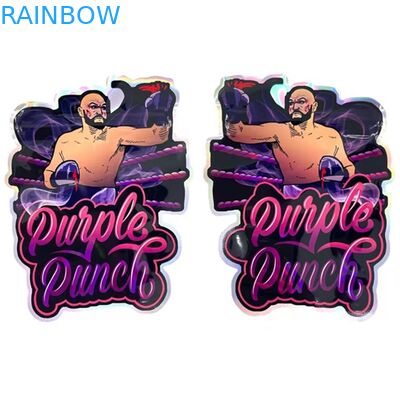 원 불규칙한 재밀봉할 수 있는 다이는 캔디 팁 맞춘 모양 마일라 가방 3.5G 7G를 줄였습니다