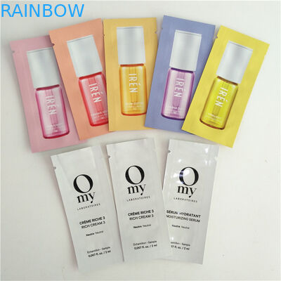 환기 봉인한 화장품은 패키징 샤쉐 플래트 파우치 마일라 금속 박막 3 측면 실 백을 샘플링합니다