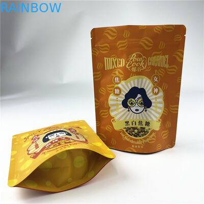 인쇄된 스낵 단백질바 팝콘 마일라 지플록식 가방 플라스틱 푸드 패키지 250g