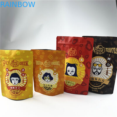인쇄된 스낵 단백질바 팝콘 마일라 지플록식 가방 플라스틱 푸드 패키지 250g