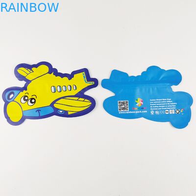 특별한 모양이 형성된 관습 인쇄된 마일라 가방은 지퍼와 불규칙한 팁을 다이 컷합니다