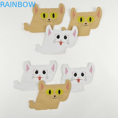 특별한 모양이 형성된 관습 인쇄된 마일라 가방은 지퍼와 불규칙한 팁을 다이 컷합니다