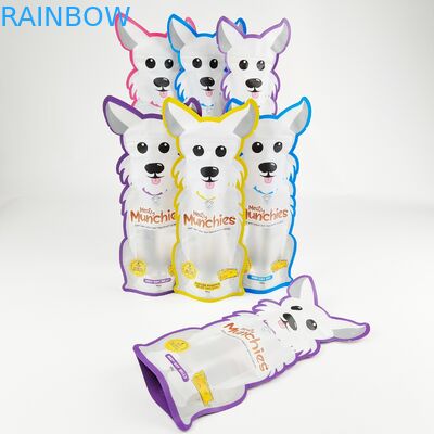 특별한 모양이 형성된 관습 인쇄된 마일라 가방은 지퍼와 불규칙한 팁을 다이 컷합니다