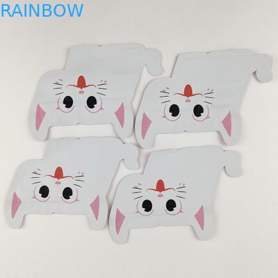 봉지를 패키징하는 플라스틱 모양이 형성된 지플록식 마일라 봉지 어린이에게 안전한 디지털 인쇄 불규칙한 포일