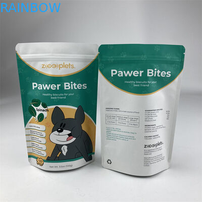 재활용된 주문 제작된 재밀봉할 수 있는 입지는 위로 애완동물사료 갈색인 대형 지대를 파우치에 넣습니다