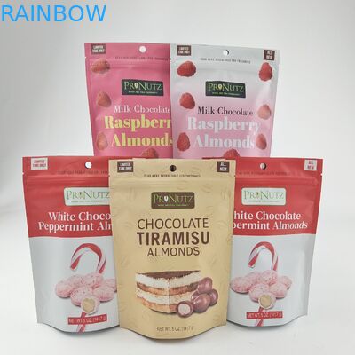 3.5g 식용 식품 포장 부대 Mylar는 지퍼 창을 가진 주머니를 위로 서 있습니다