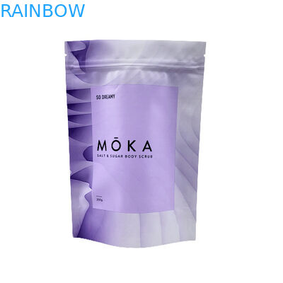 인쇄된 주문 로고는 지플락 주머니 바다 소금/액체 비누/바디 스크럽 포장을 위로 서 있습니다