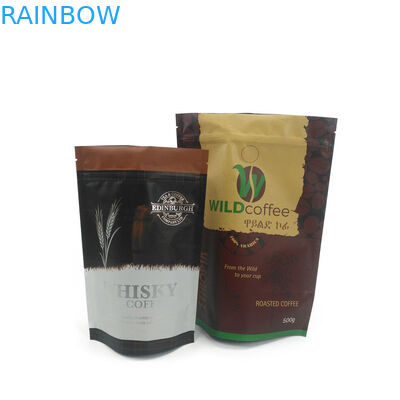 당신의 로고와 함께 하얀 얼어붙은 지플록식 가방 냄새 증명을 패키징하는 커피 차