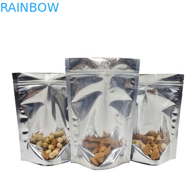 위로 재밀봉할 수 있는 마일라 도이파크 깨끗한 창 앞 실버 후단 스탠드를 패키징하는 CMYK 알루미늄 호일