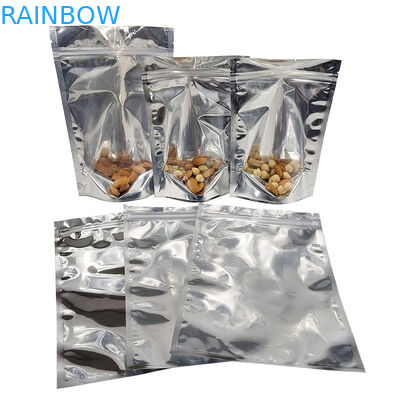 위로 재밀봉할 수 있는 마일라 도이파크 깨끗한 창 앞 실버 후단 스탠드를 패키징하는 CMYK 알루미늄 호일