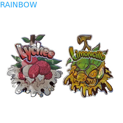 불규칙한 커트 Mylar 부대를 포장하는 주문 특별한 모양 Childproof 지퍼 3.5g 식사