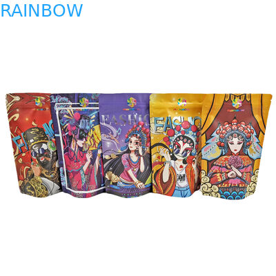 식용 포일은 사탕/간식/커피/애완동물 사료 Mylar 부대를 위한 지퍼 주머니 100g 플라스틱을 위로 서 있습니다