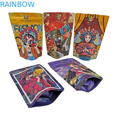 식용 포일은 사탕/간식/커피/애완동물 사료 Mylar 부대를 위한 지퍼 주머니 100g 플라스틱을 위로 서 있습니다