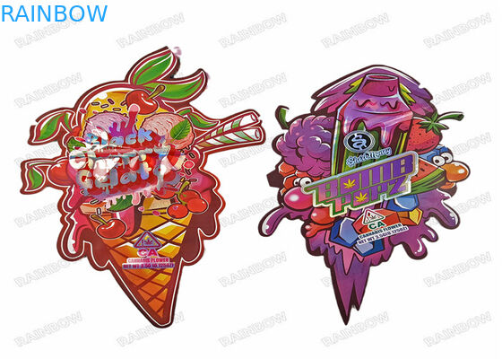 불규칙한 다이는 금속성 3.5g 고급 품질 불규칙한 모양 플라스틱 지퍼 마일라 식품 포장을 줄였습니다