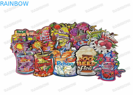 3.5g 식품 등급 맞춘 마일라는 지퍼와 불규칙한 모양 어린이에게 안전한 마일라 패키징을 다이 컷합니다