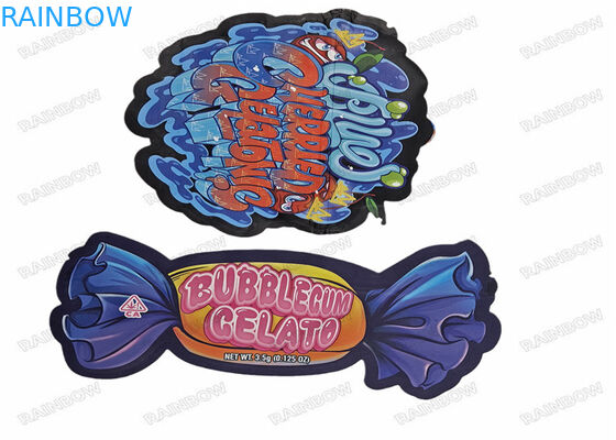 불규칙한 3.5g 스낵 봉지 특별한 모양이 형성된 음식 플라스틱 집록 패키징 마일라 봉지를 다이 컷하세요