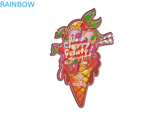 플라스틱 어린이에게 안전한 3.5g 홀로그램 마일라 지플록식 가방은 형성하여진 불규칙한 특정을 다이 컷합니다