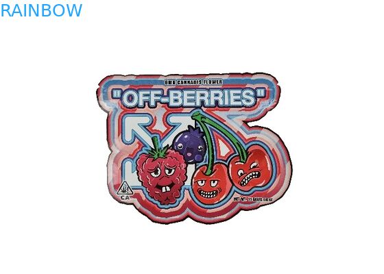 플라스틱 어린이에게 안전한 3.5g 홀로그램 마일라 지플록식 가방은 형성하여진 불규칙한 특정을 다이 컷합니다