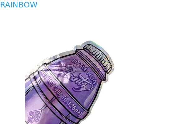 맞춘 인쇄된 3.5g 0.125 온스는 증명 지플록식 마일라 가방 특정 다이 컷 불규칙한 모양의 냄새를 맡습니다