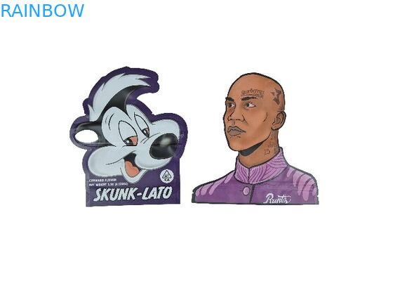 특별한 모양이 형성된 어린이에게 안전한 Zip 잠금 가방 재밀봉할 수 있는 3.5g - 28g 냄새 증명 팁