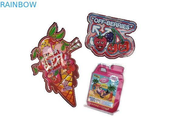 플라스틱 다이는 3.5g를 페인트를 칠하는 맞춘 마일라 봉지 특별한 모양이 형성된 홀로그램을 줄였습니다