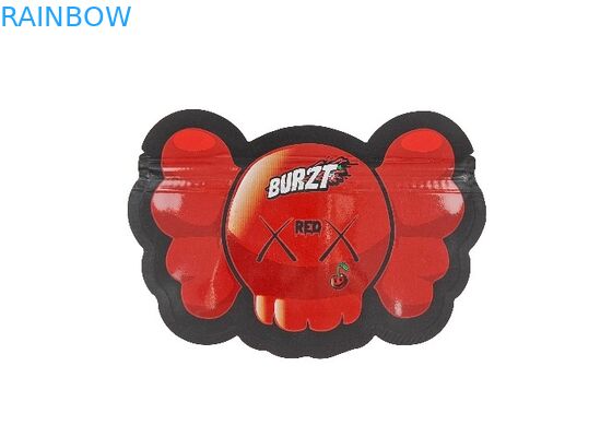 커스텀 로고 인쇄된 플라스틱 냄새 증명 팁 0.125 온스 1 온스 지플록식 식용인 마일라 봉투