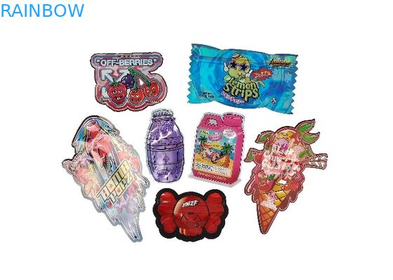 커스텀 로고 인쇄된 플라스틱 냄새 증명 팁 0.125 온스 1 온스 지플록식 식용인 마일라 봉투