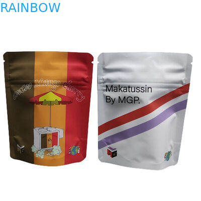 디지털 프린팅 가방 3.5G 1LB 부드러운 터치 홀로그래픽 포스 고 장벽 냄새 방지 어린이 보호 지퍼 서식 가방