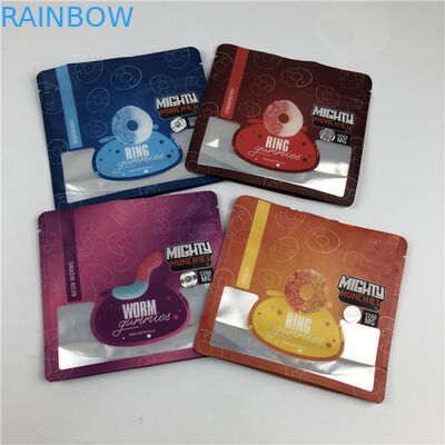 전문 서비스 빛나는 / 매트 인쇄 마무리 고무 식용 Mylar 가방을 가진 디지털 인쇄 된 가방