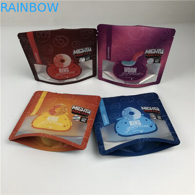 전문 서비스 빛나는 / 매트 인쇄 마무리 고무 식용 Mylar 가방을 가진 디지털 인쇄 된 가방