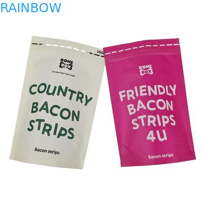 고품질 맞춤형 디자인 인쇄 생물 분해 가능 재 닫기 가능한 가방 Ziplock Doypack Kraft 종이 가방 애완 동물 음식 포장