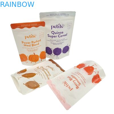 맞춤형 인쇄 환경 친화적 고품질 가방 100% 생분해 Kraft 종이 서지 포지 도이팩 Ziplock