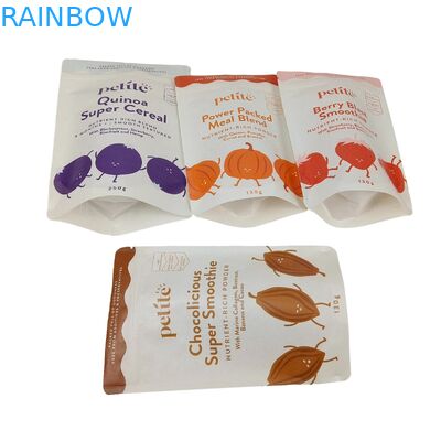 사용자 지정 Ziplock 매트 생분해 가능한 가방 알루미늄 필름 재봉식 식품 등급 커피 콩 차 견과류 간식 Doypack