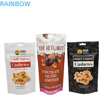 시플록 마일러 가방 캐시우 견과류를 위한 맑은 창문으로 재 닫을 수 있는 플라스틱 지퍼 서식 지퍼 가방