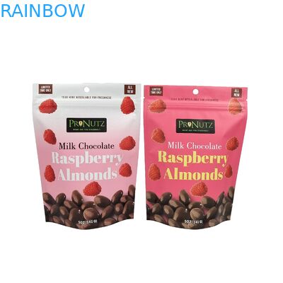 플라스틱 알루미늄 포일 식품 포장 주문 재봉식 간식 포장 지퍼가 있는 서지 포지