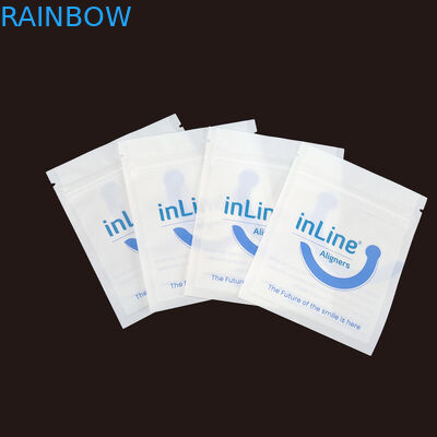 매트 블랙 소형 재사용 Ziplock 포장 가방 맑은 보이지 않는 Aligners 가방 정형 치아 제거자 포장 가방