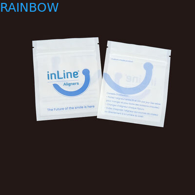 매트 블랙 소형 재사용 Ziplock 포장 가방 맑은 보이지 않는 Aligners 가방 정형 치아 제거자 포장 가방