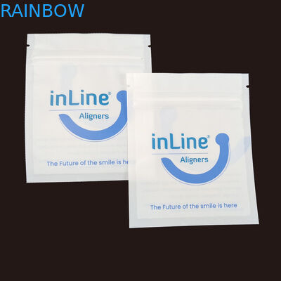 매트 블랙 소형 재사용 Ziplock 포장 가방 맑은 보이지 않는 Aligners 가방 정형 치아 제거자 포장 가방