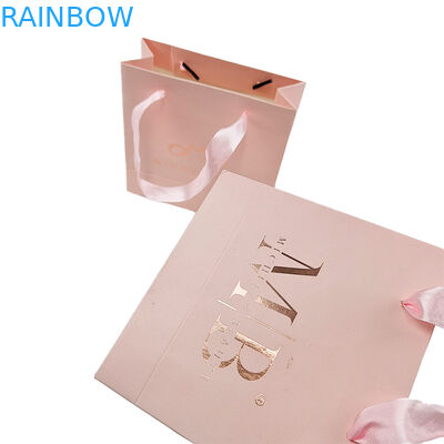 주문 인쇄 로고 우아 하얀 검은 선물 종이 가방 고급 의류 부티크 종이 쇼핑 가방 리본 손잡이