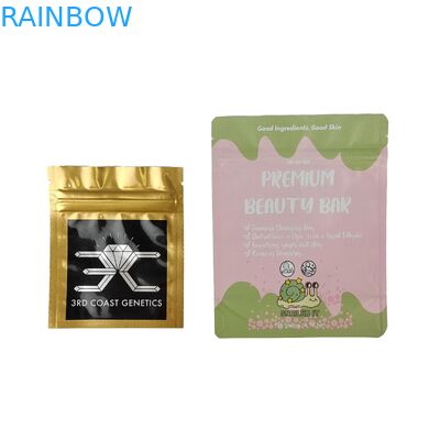 반짝이는 완성 프론트 윈도우 마일러 가방 캔디 꽃 Ziplock 가방 냄새 방지 스탠 업 가방