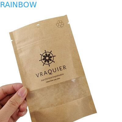 평평한 냄새 방지 금속 포일 견과류 Mylar Heal Seal Bags Pouch Frosted Window Texture With Hang Hole 세면적 인 밀봉 가방