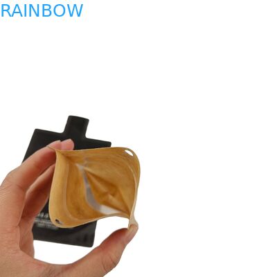 평평한 냄새 방지 금속 포일 견과류 Mylar Heal Seal Bags Pouch Frosted Window Texture With Hang Hole 세면적 인 밀봉 가방