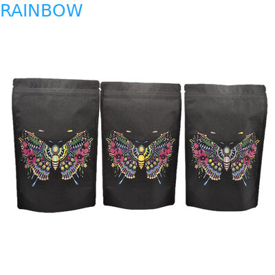 소매 주문 환경 친화적 인 크래프트 종이 포장 봉지 스팟 자외선 다시 닫을 수 있는 Mylar 봉지 향신료 단백질 분말