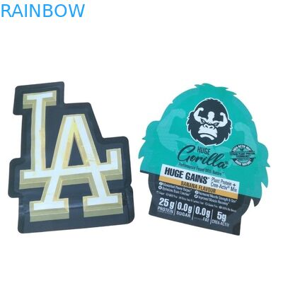 맞춤 인쇄 3.5g 독특한 특수 다이 커트 불규칙 모양의 마이러 가방 밀폐 8th 냄새 방지 특수 Cali Mylar 가방