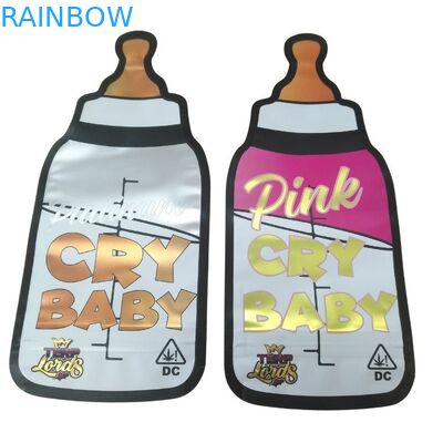 맞춤 인쇄 3.5g 독특한 특수 다이 커트 불규칙 모양의 마이러 가방 밀폐 8th 냄새 방지 특수 Cali Mylar 가방