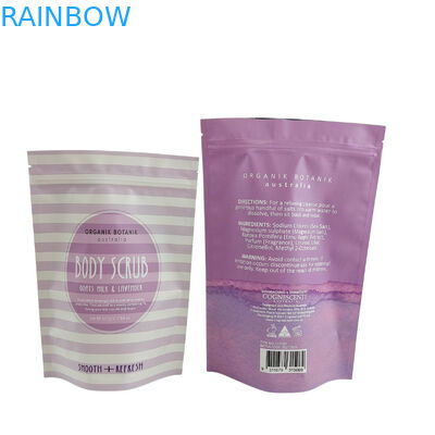 매트 프린트 재 닫을 수 있는 포장 가방 지프 잠금 플라스틱 욕실 소금 몸 스크럽 서 있는 지프 가구