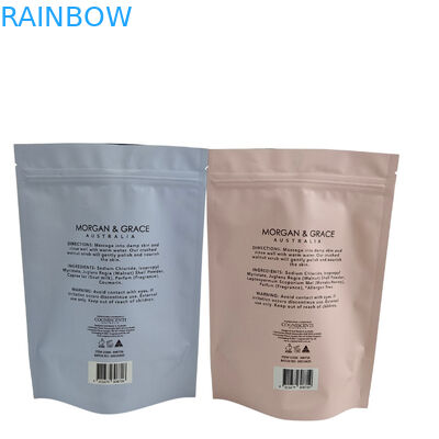 재활용 가능한 지프 잠금 서식 가방 알루미늄 엽지 몸 스크럽 스파 욕실을 즐기십시오 바다 소금 생분해 플라스틱 포장