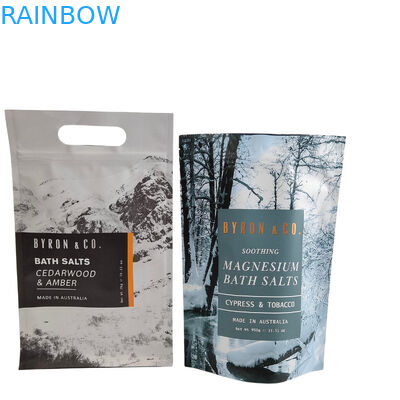 사용자 지정 로고 인쇄 Ziplock 가방 몸 스크럽 비누 욕조 폭탄 포장 알루미늄 엽지 가방 플라스틱 지퍼 욕조 소금 가방